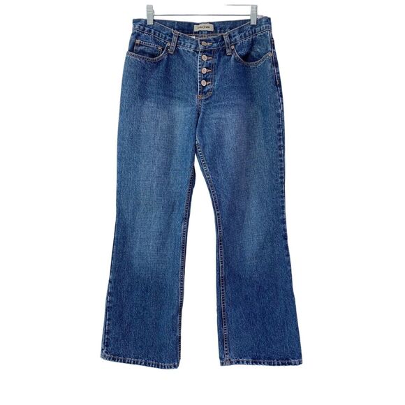 Vintage 90's Zena Button Fly Flare Jeans High Rise Sz 4 S Retro Y2K Western Boho - Picture 1 of 7